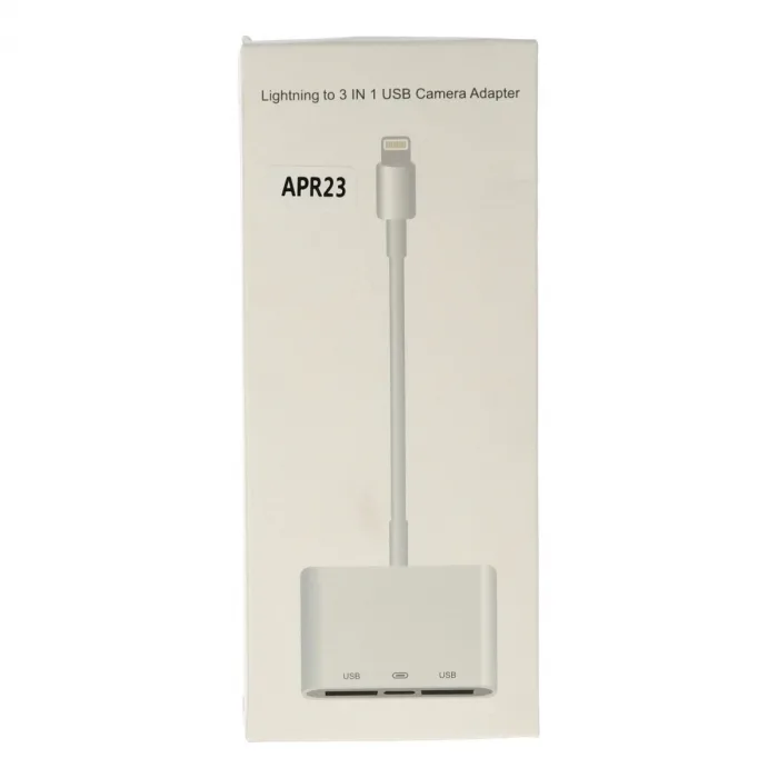 Apr23 Iphone Otg 3in1 - Beyaz