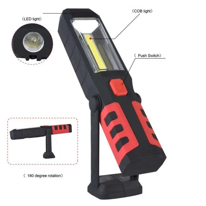 Br S99 Cob Led Şarj Edilebilir Mıknatıslı Çalışma Feneri