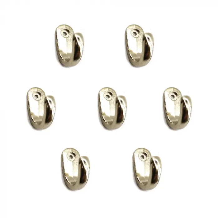 Büyük Tekli Fincan Askı, Dekor Askısı - Nikel, 12x23x30 Mm