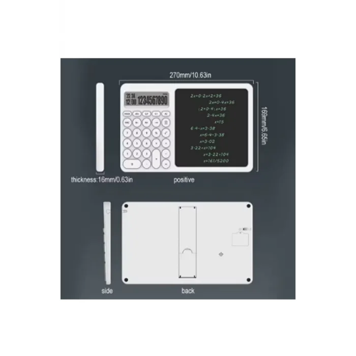 Çok Amaçlı Digital Hesap Makinesi Lcd Ekran Yazma Tableti Ofis Okul İçin Silinebilir El Yazısı Not Defteri
