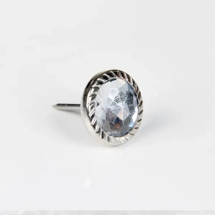 Dekoratif Parlak Taşlı Kabara Raptiye 17 Mm - 50