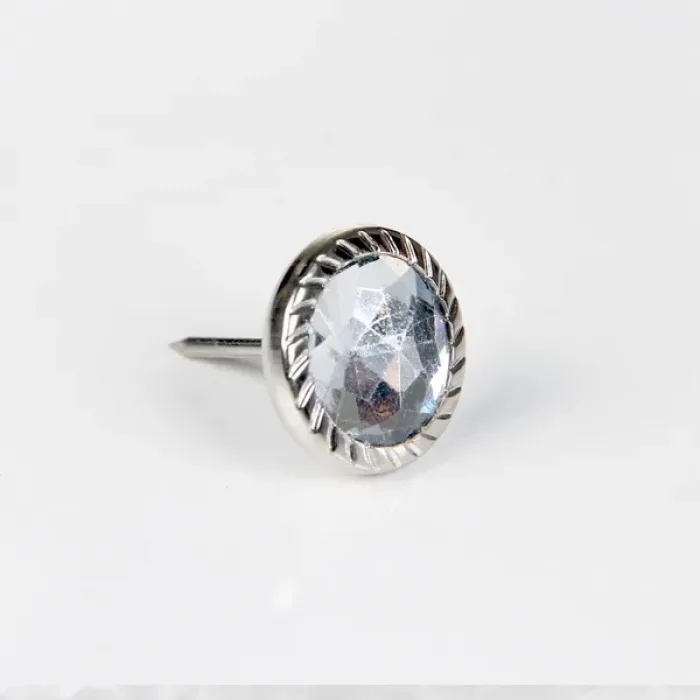 Dekoratif Parlak Taşlı Kabara Raptiye 17 Mm - 500