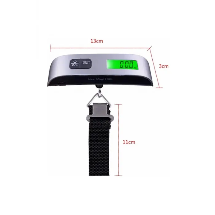 Dijital Işıklı Elektronik Askılı El Bagaj Tartısı Bavul Kantarı Seyahat Çantası 50kg