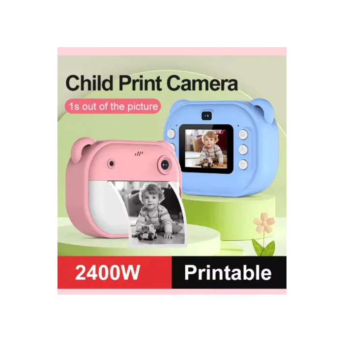 Dijital Video Kayıt Fotoğraf Çocuk Kamerası Anlık Termal Resim Kağıt Baskılı Vtn-09