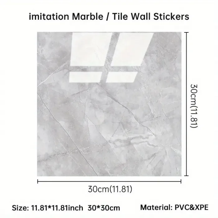 Gri Mermer Desen Duvar Sticker (30*30)