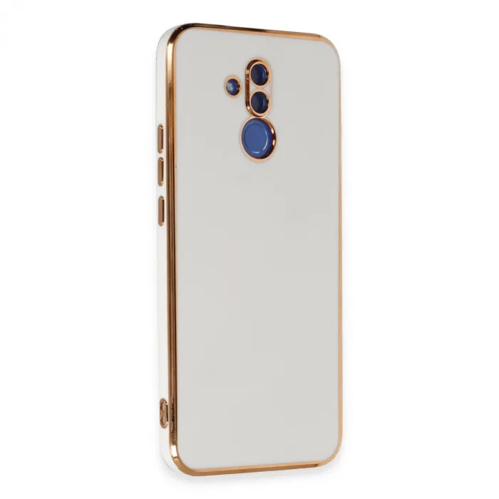 Huawei Mate 20 Lite Kılıf Volet Silikon - Beyaz