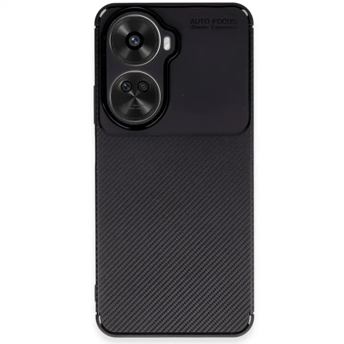 Huawei Nova 12 Se Kılıf Auto Focus Karbon Kapak - Siyah