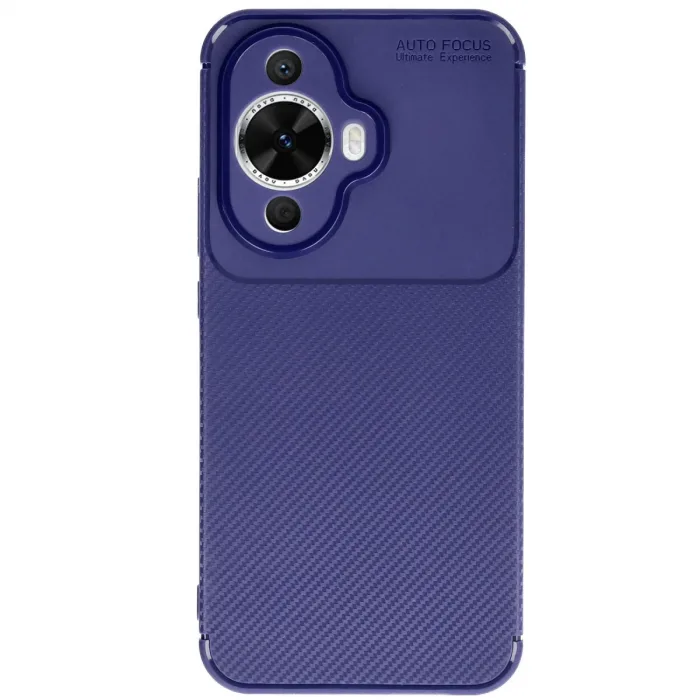Huawei Nova 12s Kılıf Auto Focus Karbon Kapak - Lacivert