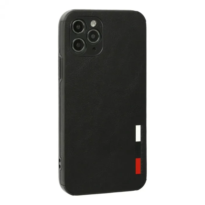 İphone 11 Pro Max Kılıf Loop Deri Silikon - Siyah