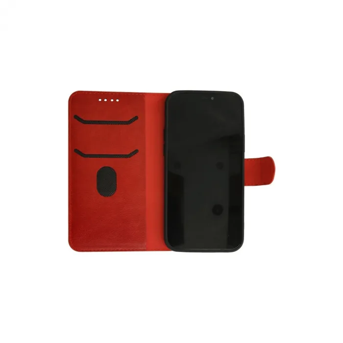 İphone 12 Kılıf Trend S Plus Kapaklı Kılıf - Kırmızı