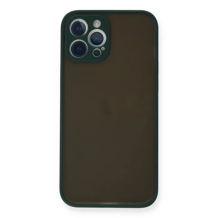 İphone 12 Pro Kılıf Montreal Silikon Kapak - Yeşil