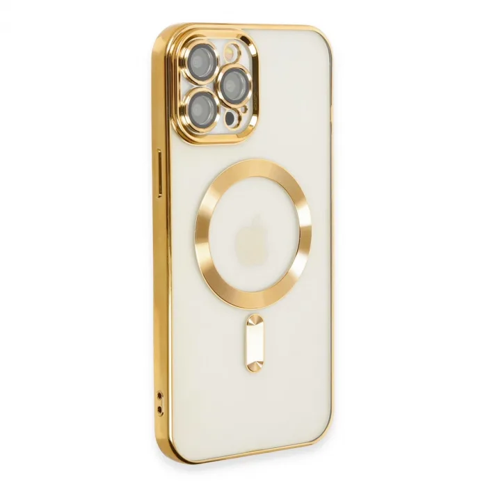 İphone 12 Pro Max Kılıf Kross Magneticsafe Kapak - Gold
