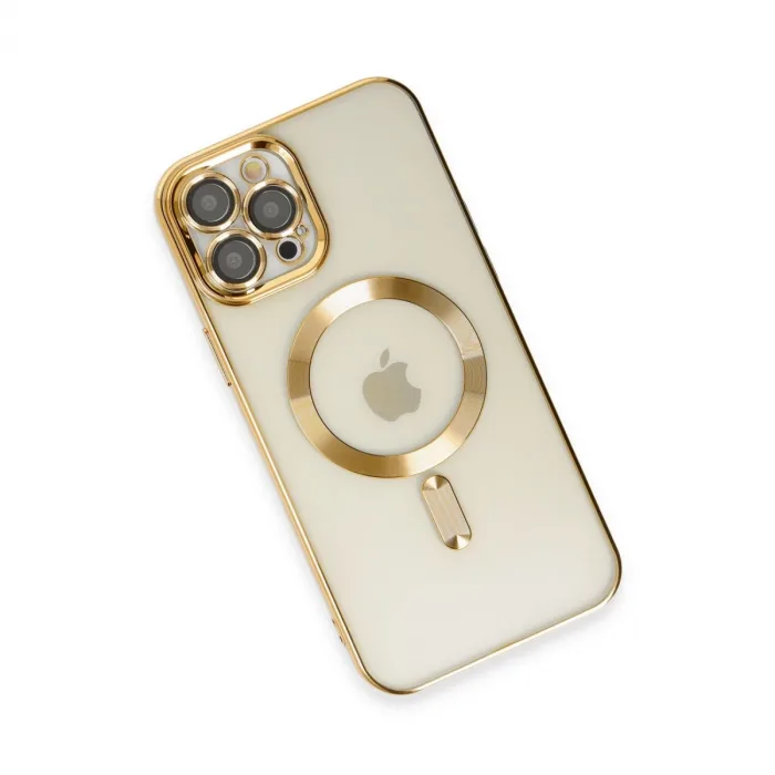 İphone 12 Pro Max Kılıf Kross Magneticsafe Kapak - Gold