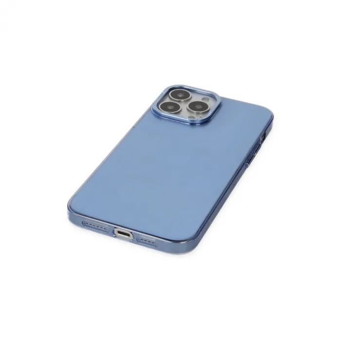 İphone 13 Pro Kılıf Anka Pc Sert Metal Kapak - Mavi