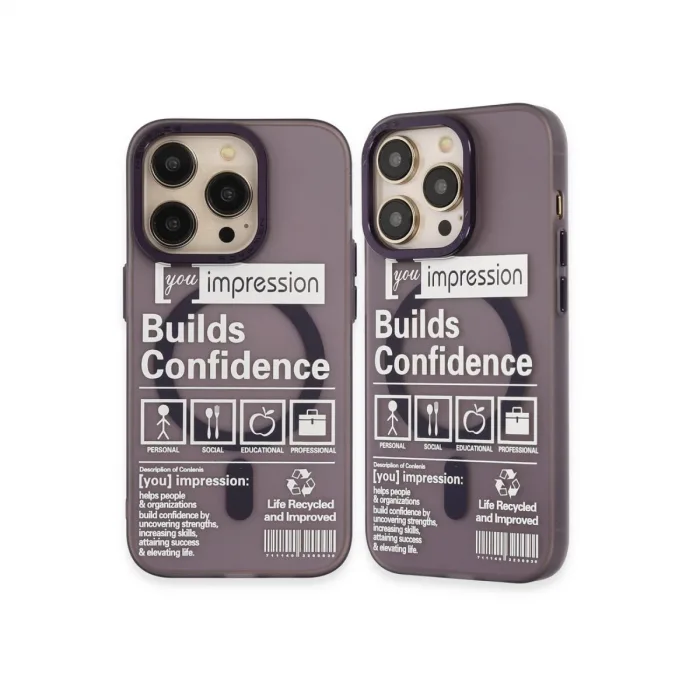 İphone 14 Pro Kılıf Apollo Magneticsafe Desenli Kapak - Apollo Mor - 6