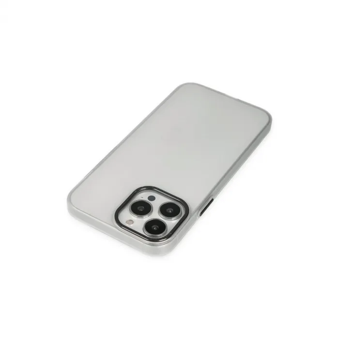 İphone 14 Pro Max Kılıf Modos Metal Kapak - Şeffaf
