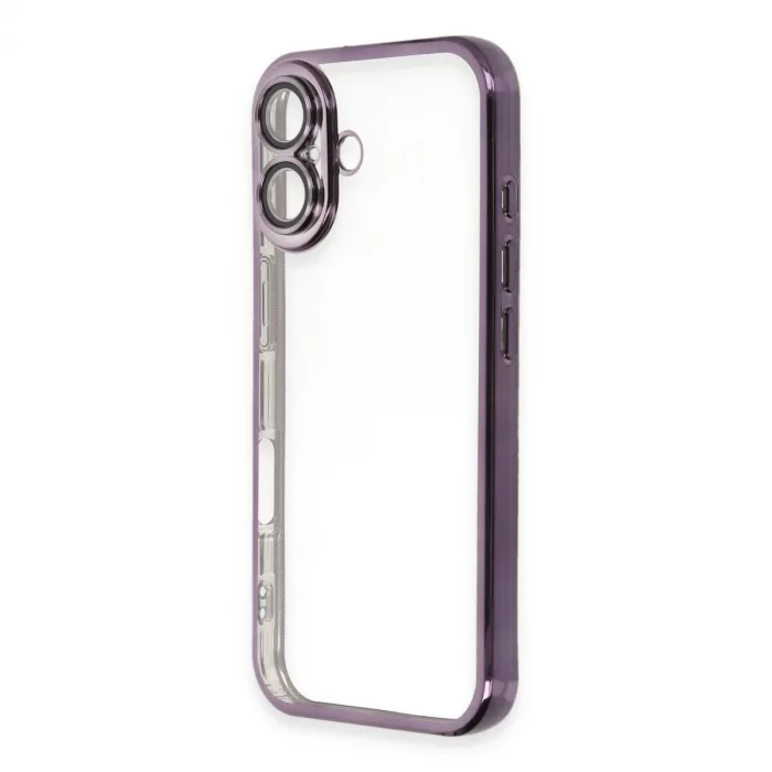 İphone 16 Plus Kılıf Razer Lensli Silikon - Mor