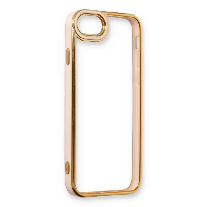 İphone 6 Kılıf Liva Lens Silikon - Pudra