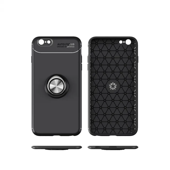 İphone 6 Kılıf Range Yüzüklü Silikon - Kırmızı