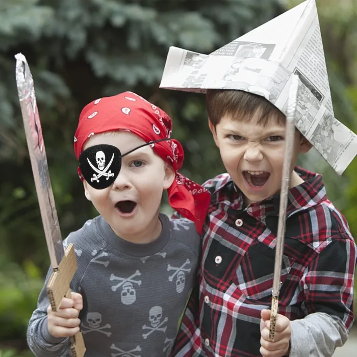 İthal Vinleks Deri Korsan Göz Bandı - Lastikli  Yumuşak