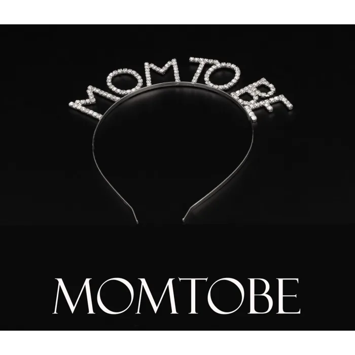 Kristal Taşlı Gümüş Renk Mom To Be Tacı Anne Tacı