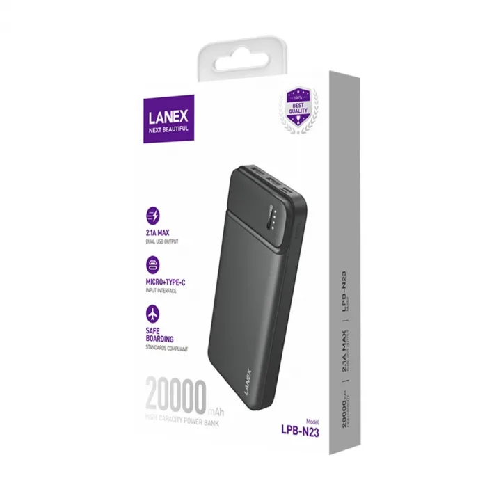 Lanex Lpb-n23 20.000 Mah Powerbank - Siyah