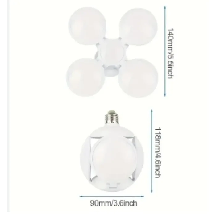 Led Futbol Ufo Ampul E27 28w 360 Derece Katlanır Lamba Ac 220v Lamba Led Spot Işık Beyaz Glop Led