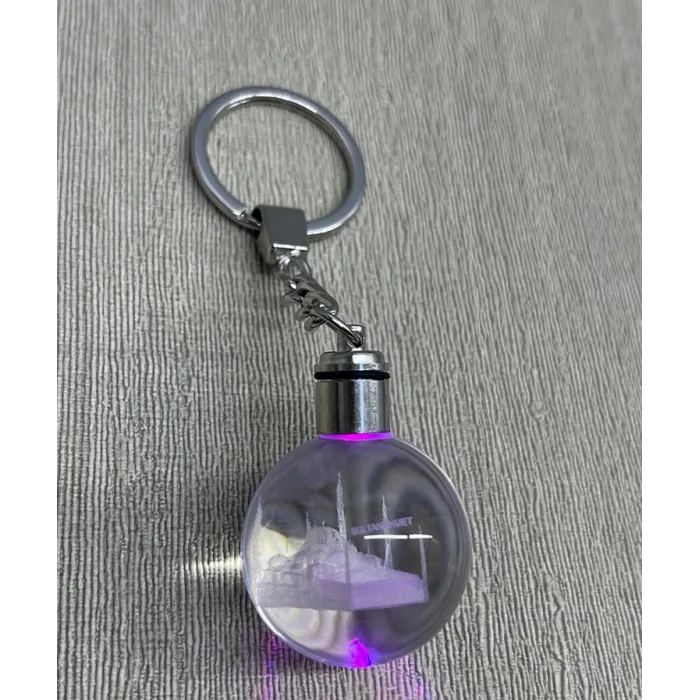 Ledli Sultanahmet Tasarımı Kristal Anahtarlık Alk3804