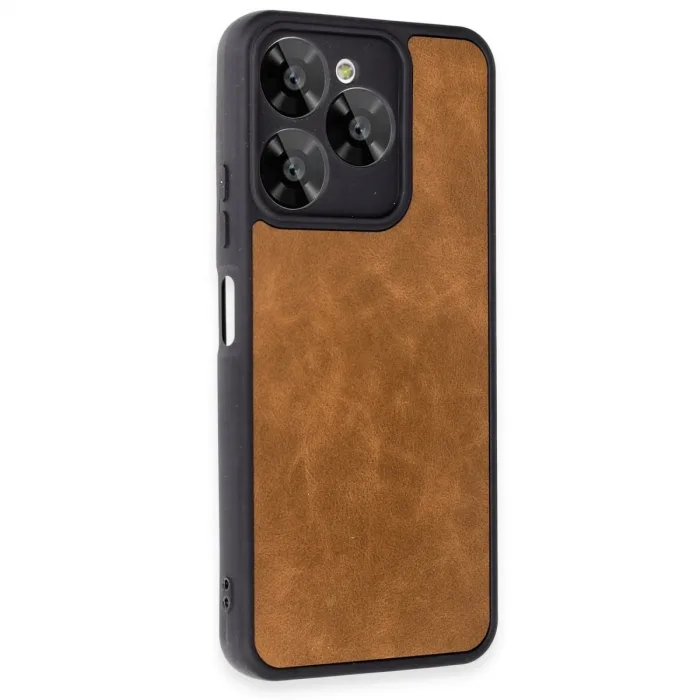 Newface General Mobile Era 30 Kılıf Aras Deri Kapak - Taba