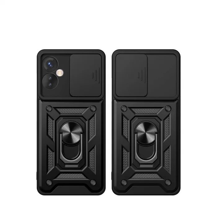 Newface İnfinix Hot 30 5g Kılıf Pars Lens Yüzüklü Silikon - Gold