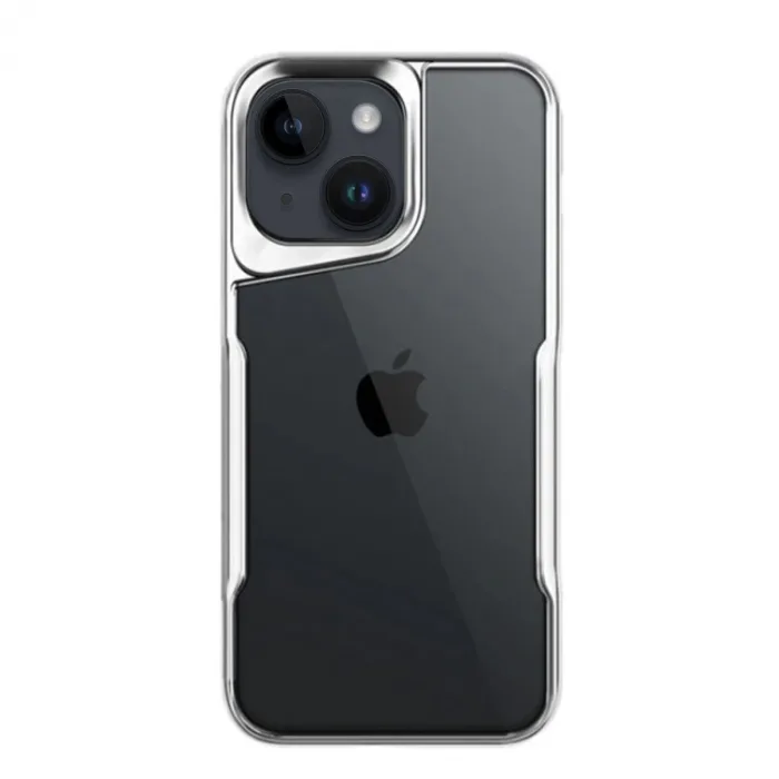 Newface İphone 15 Kılıf Boyi Silikon Kapak - Gümüş