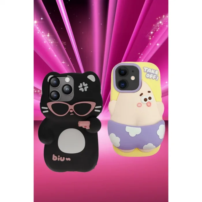 Newface İphone 15 Kılıf Poky Karakter Silikon Kapak - Desen 7