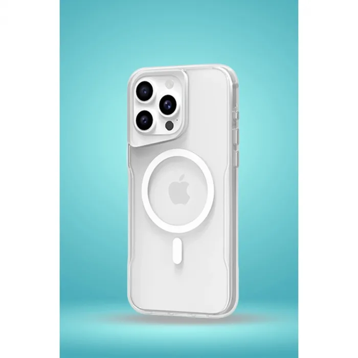 Newface İphone 15 Pro Max Kılıf Pc Poso Magsafe Kapak - Şeffaf