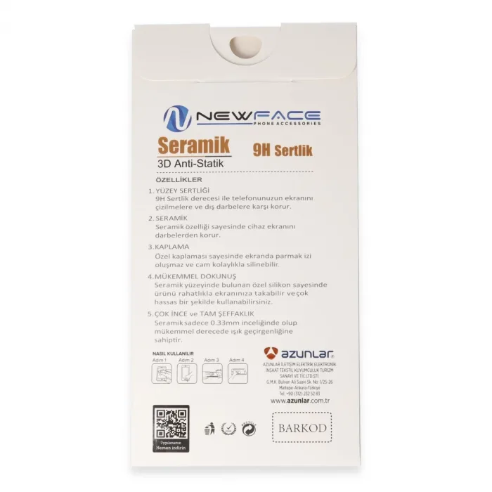 Newface İphone 16 3d Antistatik Mat Seramik Nano Ekran Koruyucu