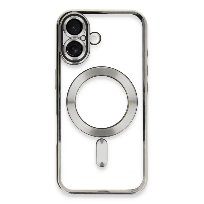 Newface İphone 16 Plus Kılıf Kross Magneticsafe Kapak - Gümüş