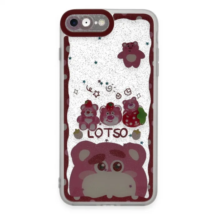 Newface İphone 7 Kılıf Sweet Desenli Silikon Kapak - Pembe