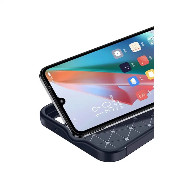 Newface Oppo A38 Kılıf Auto Focus Karbon Kapak - Lacivert