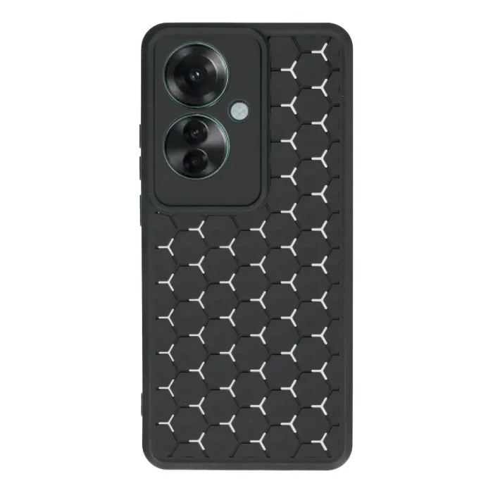 Newface Oppo Reno 11f Kılıf Petek Silikon Kapak - Siyah