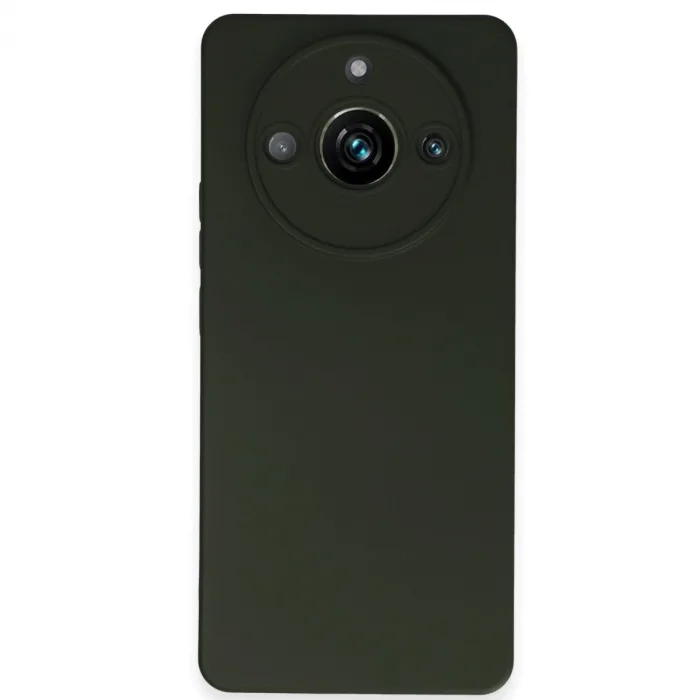 Newface Realme 11 Pro Kılıf Nano İçi Kadife Silikon - Koyu Yeşil