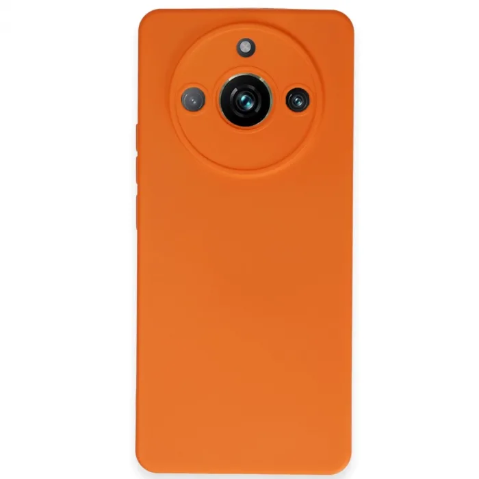 Newface Realme 11 Pro Kılıf Nano İçi Kadife Silikon - Turuncu