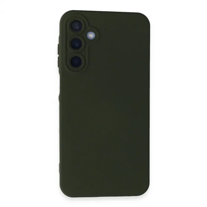 Newface Samsung Galaxy A25 5g Kılıf Nano İçi Kadife Silikon - Koyu Yeşil