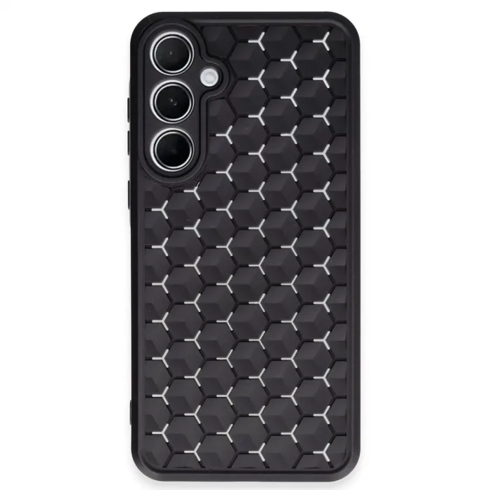 Newface Samsung Galaxy A35 5g Kılıf Petek Silikon Kapak - Siyah