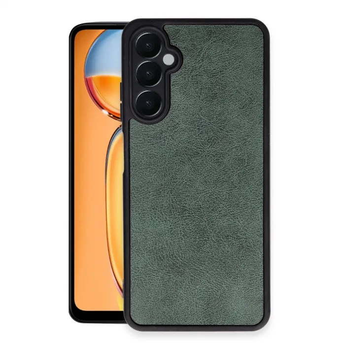 Newface Samsung Galaxy A55 5g Kılıf Aras Deri Kapak - Koyu Yeşil