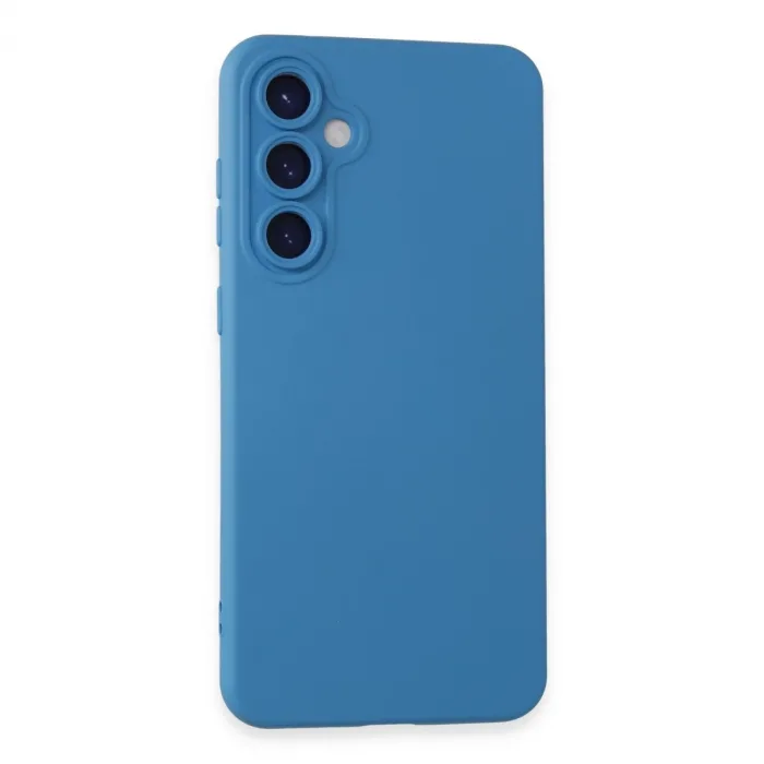 Newface Samsung Galaxy S24 Kılıf Nano İçi Kadife Silikon - Mavi