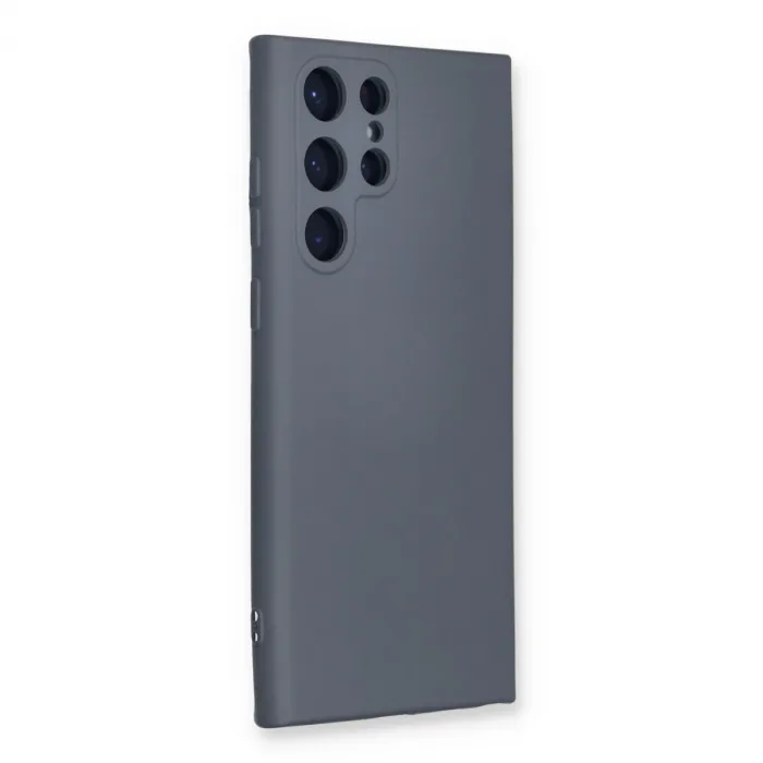 Newface Samsung Galaxy S24 Ultra Kılıf Nano İçi Kadife Silikon - Gri