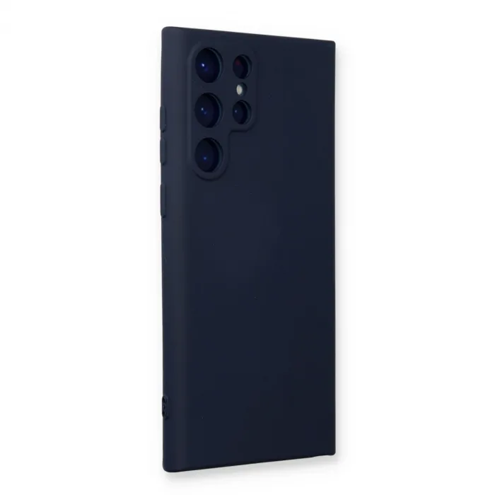 Newface Samsung Galaxy S24 Ultra Kılıf Nano İçi Kadife Silikon - Lacivert