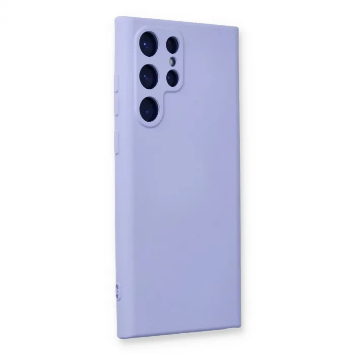 Newface Samsung Galaxy S24 Ultra Kılıf Nano İçi Kadife Silikon - Lila