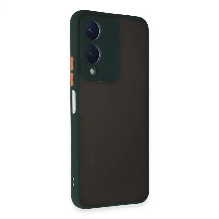 Newface Vivo Y17s Kılıf Montreal Silikon Kapak - Yeşil