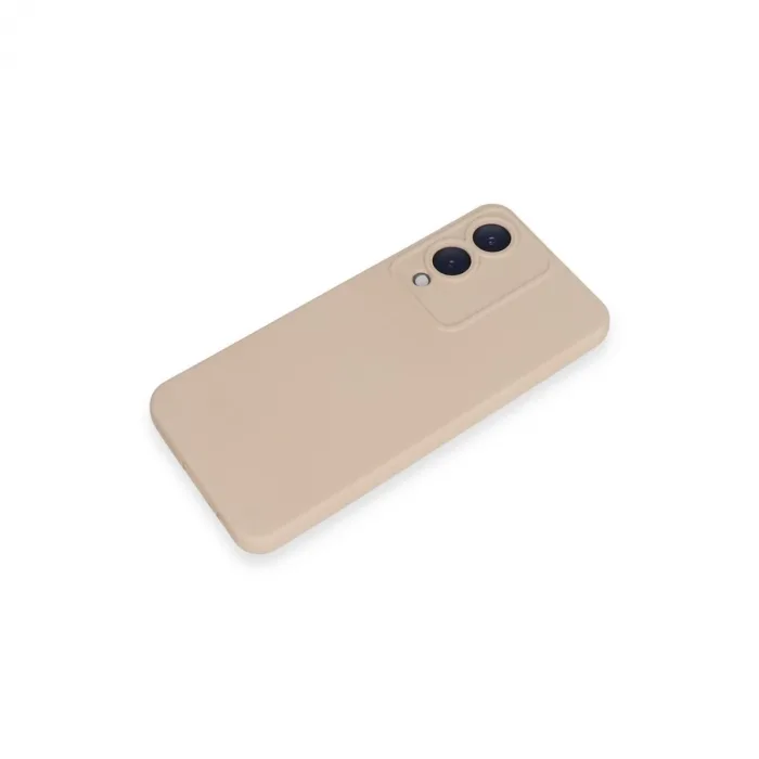 Newface Vivo Y17s Kılıf Nano İçi Kadife Silikon - Pudra