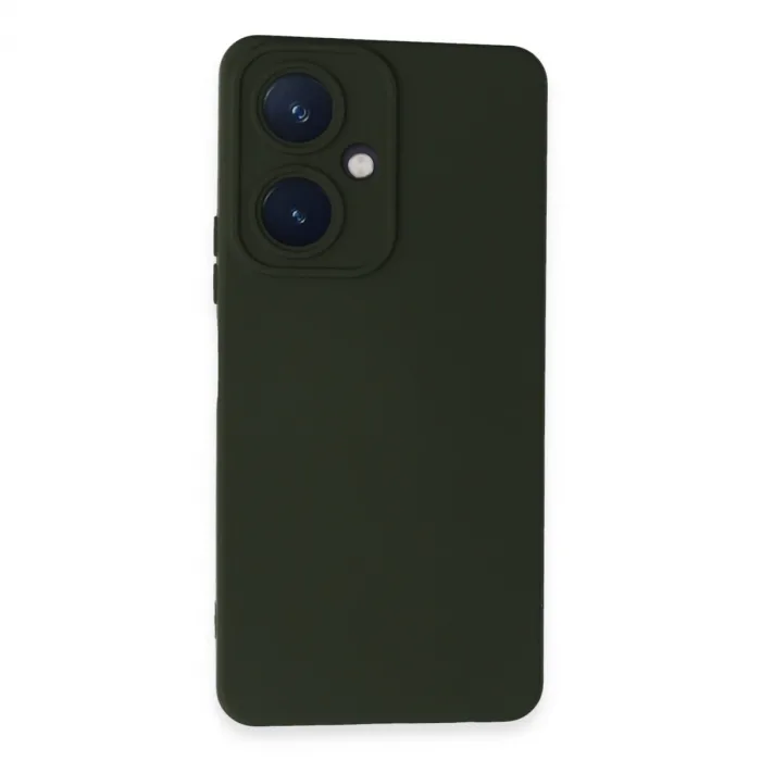 Newface Vivo Y27 Kılıf Nano İçi Kadife Silikon - Koyu Yeşil